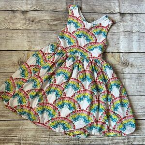 Mini Boden Rainbow Floral Cross-Back Dress (7-8Y)